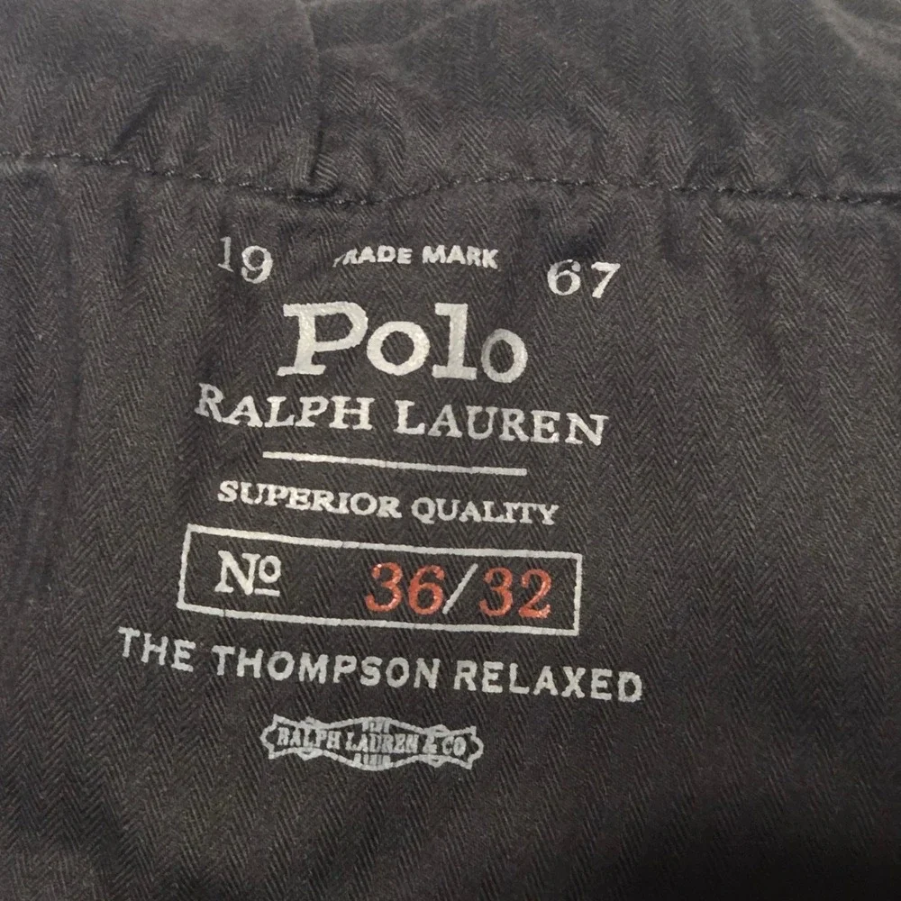 Polo Ralph Lauren Thompson Relaxed Jeans Men 36x32 Fits 36×30 Black Straight Leg
